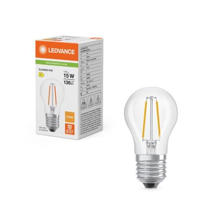 Ledvance E27 CLASSIC Filament LED Tropfen Lampe klar 1W wie 25W 2700K warmweiß