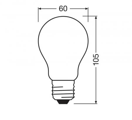 2er Pack OSRAM LED E27 Glühbirne Star Classic A 60 Filament matt 5.9W als 60W Ersatz warmweißes Licht