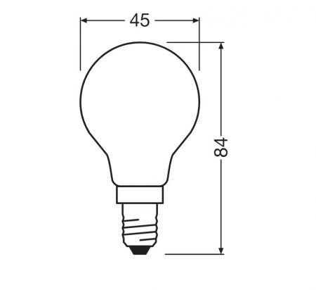 OSRAM E14 LED Lampe Star Classic P 40 matt 3.4W wie 40W warmweiße Wohnraumbeleuchtung