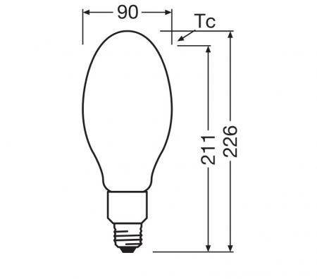 Ledvance E27 LED Straßenlampe HQL 6000LM 32.4W wie 125W 840 4000K IP65