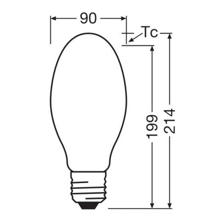 Ledvance E40 LED Straßenlampe HQL 5400LM 29.1W wie 125W 827 2700K IP65