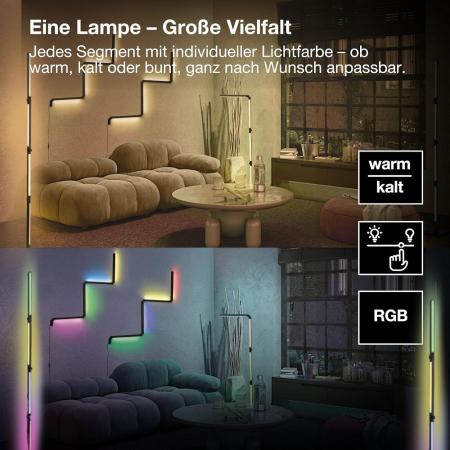 174cm OSRAM SMART+ WiFi Convert Magic LED-Dekoleuchte - dynamischer Magic RGB-Lichteffekt