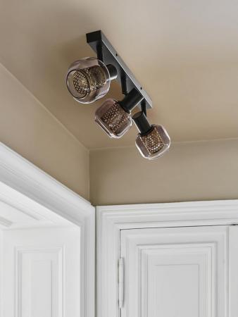 OSRAM Decor 3er Spot Firefly in Schwarz - warmweißes Licht, dimmbar, Metall/Glas