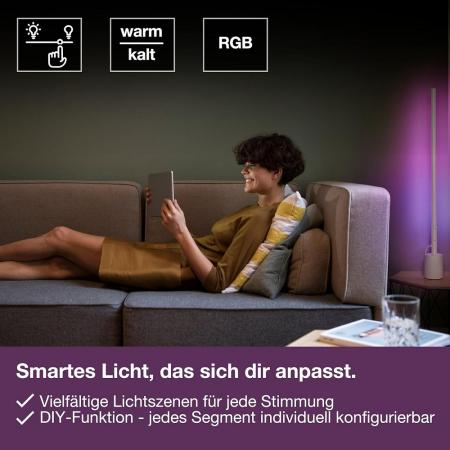 80cm OSRAM  WiFi Smart+ WiFi Schlanke LED Stehleuchte Corner SLIM mit RGBW in Weiß