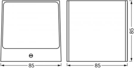 OSRAM SMART+ WiFi BRICK LED Außenwandleuchte RGBW in Anthrazit würfelförmig geradlinig