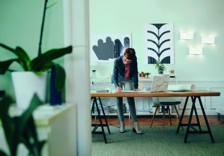 Osram SMART+ Matter WiFi Wandlampe Swan mit Tunable White 300x150mm aus Gips / Kunststoff