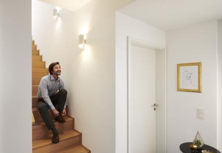 Osram SMART+ Matter Wifi Wandlampe Twist mit Tunable White 230x127mm in weiß