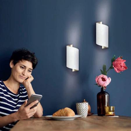 Osram SMART+ Matter Wifi Wandlampe Twist mit Tunable White 230x127mm in weiß