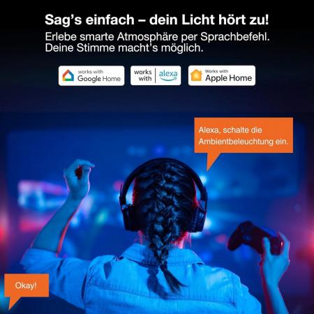 1M OSRAM Smart+ Matter Flex LED-Streifen RGB Tunable White Extension indoor IP20