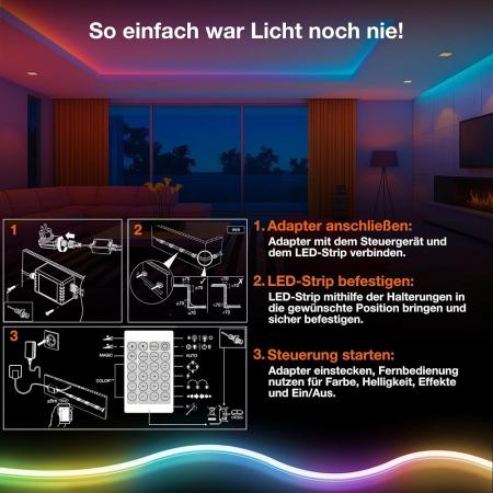 3M OSRAM LED-Streifen Smart+ Wifi Neon Flex Magic RGB 830 Remote Control Outdoor IP44