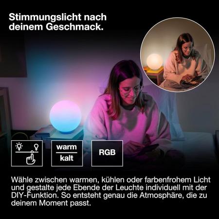 OSRAM Smart+ WiFi Tischleuchte Ball Magic Mini RGBW USB 20cm