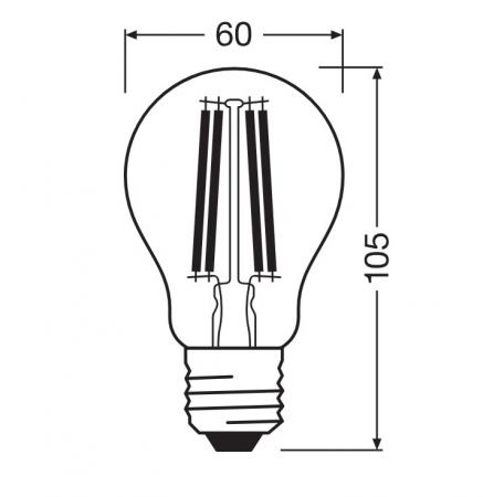 Ledvance E27 CLASSIC Filament LED Lampe klar 11W wie 100W 4000K neutralweiß