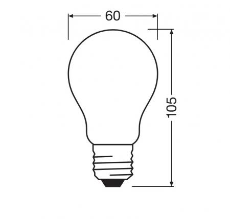 Ledvance E27 Sehr effiziente dimmbare LED Lampe Classic matt 7.2W wie 100W 2700K warmweißes Licht