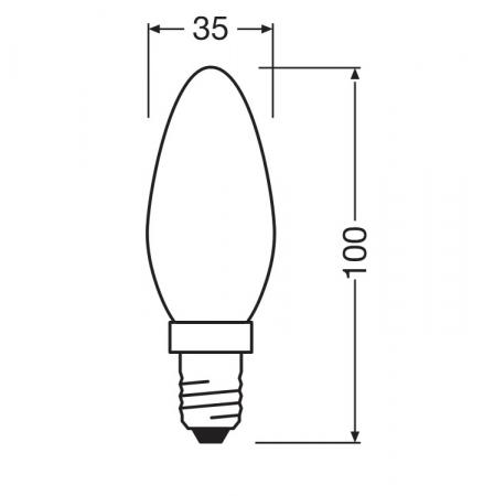 OSRAM E14  CLASSIC LED Lampe Kerzenform dimmbar 2,5W wie 40W 2700K warmweißes Licht matt
