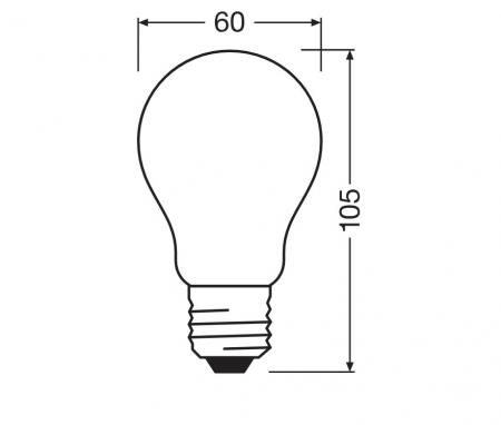 OSRAM LED Classic A 100 Filament DIM Energy Efficiency Class A 7.2W 840 E27 Matt 4000K 1521 lm 300° Kaltweiß