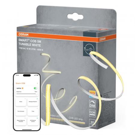5 Meter Osram SMART+ WiFi COB LED-Strip Tunable White Remote Control IP20 indoor IP20