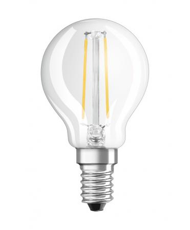 Ledvance E14 LED Tropfenlampe Classic P25 klar 2,5W wie 25W 2700K warmweißes Licht