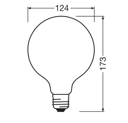 Sehr helle Ledvance E27 LED Kugellampe Globe 125 Classic matt 24W wie 200W 4000K neutralweißes Licht