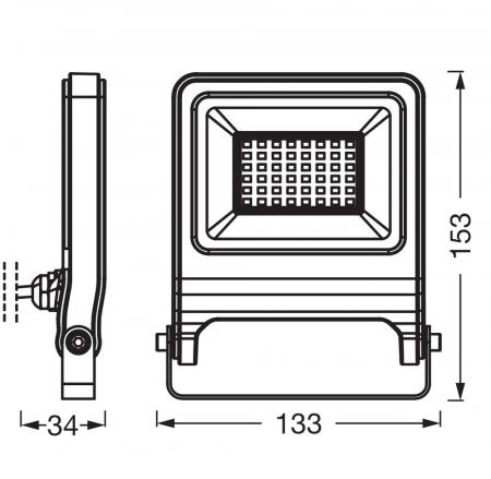 Osram LED Fluter Endura Flood LED 30W 4000K Neutralweiß IP65 grau