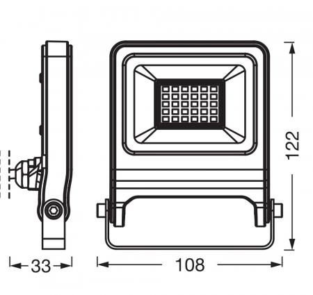 Osram Endura Flood LED 20W DG 3000K Warm white Fluter Floodlight IP65 grau