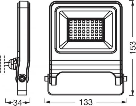 Osram Endura Flacher LED Fluter 30W 3000K warmweiß IP65 weiss Garagen- und Hofbeleuchtung
