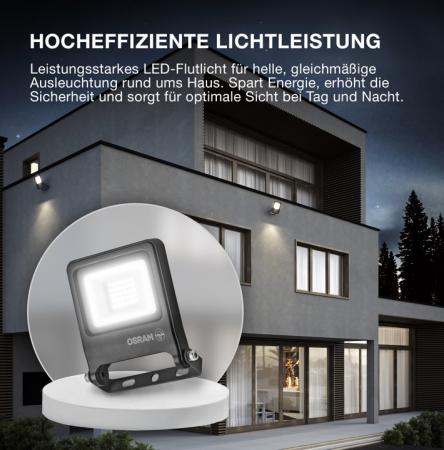 Osram  Endura LED Fluter  50W 3000K Warmweiß Floodlight IP65 weiss