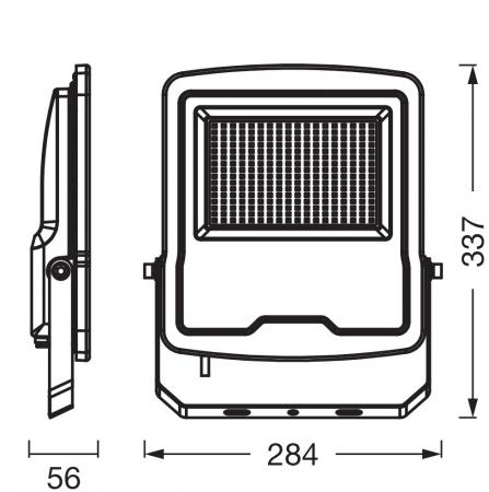 Osram LED Fluter Endura Flood LED 100W DG 4000K Neutralweiß IP65 grau