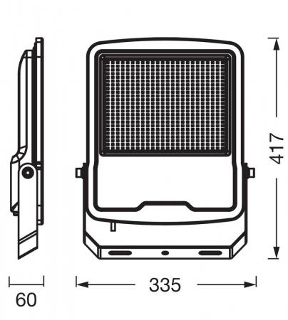 Osram LED Fluter ENDURA FLOOD 150W DG 4000K Neutralweißes Licht für den Außenbereich IP65 grau