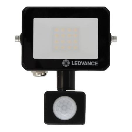 LEDVANCE Kompakter LED Fluter FLOODLIGHT EFFECT SENSOR 6500K kaltweißes Licht 10 Watt IP65 in Schwarz