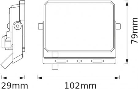 Osram LED Fluter schwarz 6500K Tageslichtweiß 10W IP65