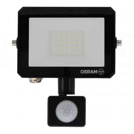 Osram LED Fluter LUX schwarz 3000K warmweißes Licht 20W IP65 mit Sensor