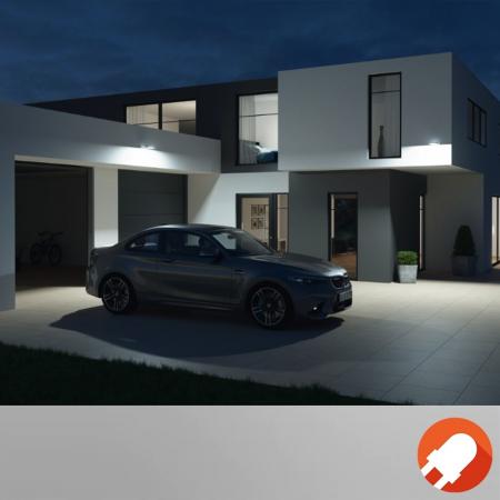 Osram LED Fluter LUX schwarz 4000K neutralweißes Licht 20W IP65 mit Sensor