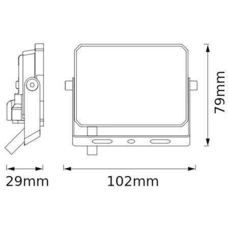 Bellalux Schwenkbarer LED Fluter VITAL schwarz 4000K neutralweißes Licht 10W IP65