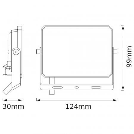 Bellalux Schwenkbarer LED Fluter VITAL schwarz 4000K neutralweißes Licht 20W IP65