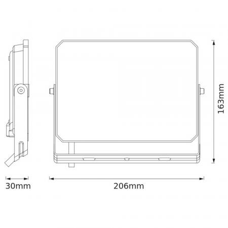 Bellalux Schwenkbarer LED Fluter VITAL schwarz 4000K neutralweißes Licht 50W IP65