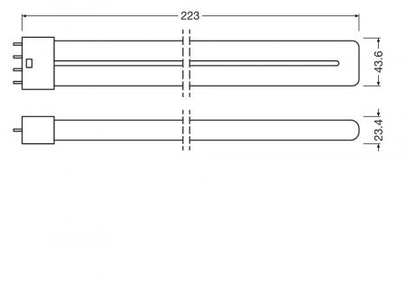 Ledvance DULUX LED L18 EXTERNAL PERFORMANCE Stablampe 840 2G11 4Pin 8W wie 18W dimmbar neutralweiß