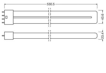 Ledvance DULUX LED L55 EXTERNAL PERFORMANCE Stablampe 830 2G11 4Pin 24W wie 55W dimmbar warmweiß
