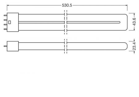 Ledvance DULUX LED L55 EXTERNAL PERFORMANCE Stablampe 840 2G11 4Pin 24W wie 55W dimmbar neutralweiß