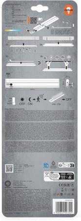 Mobile OSRAM LED Lichtleiste Linear 200 USB und Batteriebetrieb Unterbauleuchte mit Bewegungsmelder - Silber