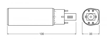 OSRAM DULUX D LED G24q-1 6W wie 13W 6500K Tageslichtweiß HF für EVG mattiert