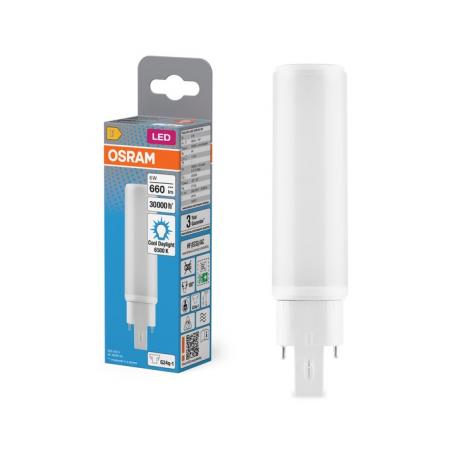 OSRAM DULUX D LED G24q-1 6W wie 13W 6500K Tageslichtweiß HF für EVG mattiert