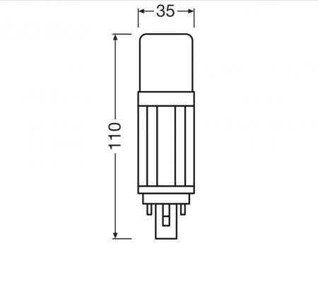 LEDVANCE DULUX LED D VT EM & AC MAINS VALUE DULUX LED D13 VT EM & AC MAINS VALUE 5.5W 865 G24D für KVG & 230V