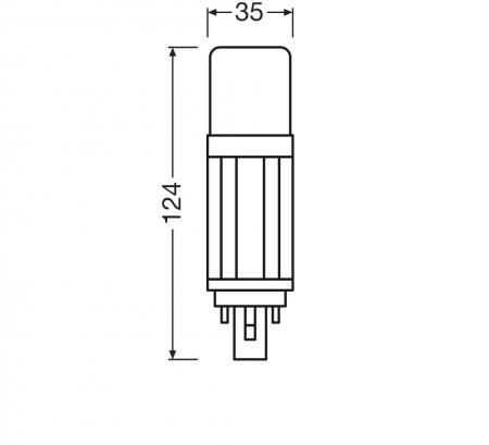 LEDVANCE DULUX LED D VT EM & AC MAINS VALUE DULUX LED D18 VT EM & AC MAINS VALUE 7.5W 865 G24D für KVG & 230V