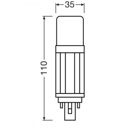 OSRAM DULUX G24D D13 VT EM LED Lampe 2Pin 5,5W wie 13W 6500K kaltweißes Licht KVG