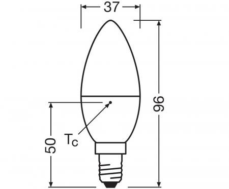 3er Pack OSRAM E14 LED Lampe Classic B 40 in Kerzenform matt 4,9W wie 40W kaltweißes Licht 6500K