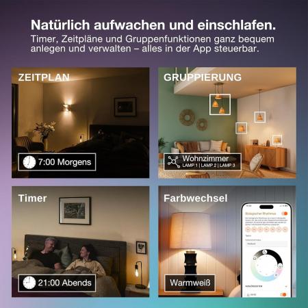 OSRAM E27 SMART+ MATTER Classic P40 LED-Lampe 4,9W wie 40W Multicolor 2700-6500K - Matter over WiFi, App- und Sprachsteuerung