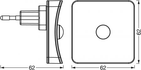 OSRAM Nachtlicht Square inkl. Tageslicht- und Bewegungssensor - RGB-Lichteffekt durch vier Lichtauslässe, eingebauter EU-Stecker, für Innenräume