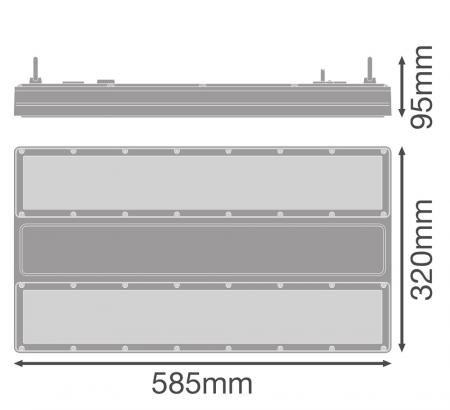 Ledvance LED Hallenleuchte HIGH BAY FLEX DALI -  HB FLEX DA P 240W 35 840 WT