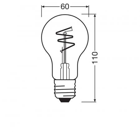 OSRAM E27 Lampe Vintage 1906 LED Classic A60 Slim Filament DIMMABLE 3W 1800K Copper
