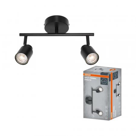 OSRAM GU10 STRAHLER WANDLEUCHTE DECKENLEUCHTE SCHWARZ 2-FLAMMIG